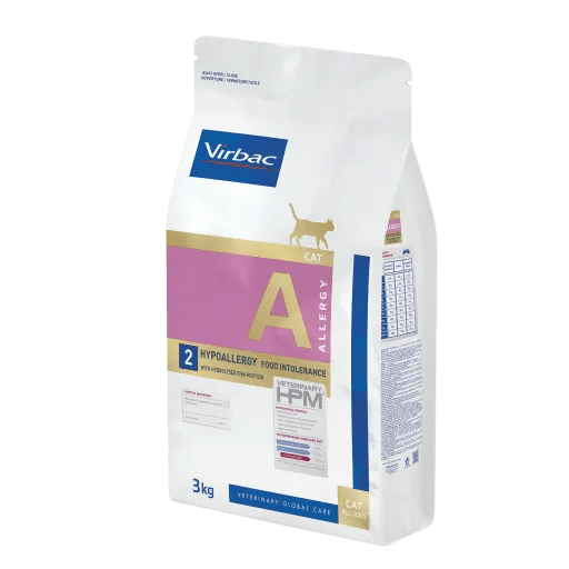 VIRBAC HPM A2 Veterinary Hypoallergy Fish for Cat - Ração para Gatos com Proteína de Salmão - 3 Kg - 7 Kg - 12 Kg - PetDoctors - Loja Online