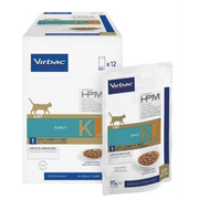 VIRBAC HPM KJ2 Kidney & Joint Cat (WET) - Alimento completo húmido para suporte da função renal em gatos - 12 saquetas de 95 gramas - PetDoctors - Loja Online
