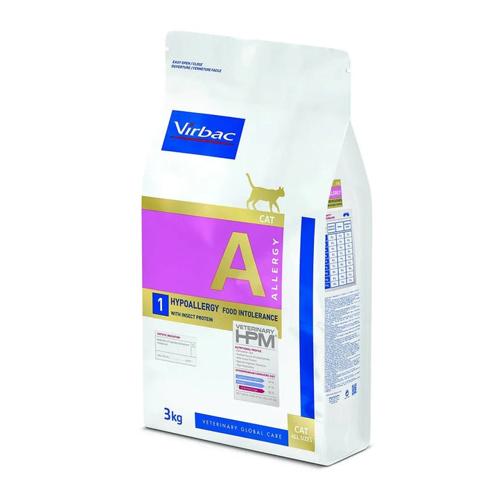 VIRBAC HPM Veterinary Hypoallergy Cat Ração para Gatos com Proteína de Insectos - 3 Kg - PetDoctors - Loja Online