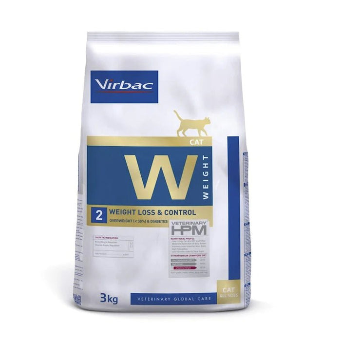 VIRBAC W2 Weight Loss Control Hpm Ração para Gatos - Sacos de 1,5 kg - 3 Kg - 7 Kg - PetDoctors - Loja Online