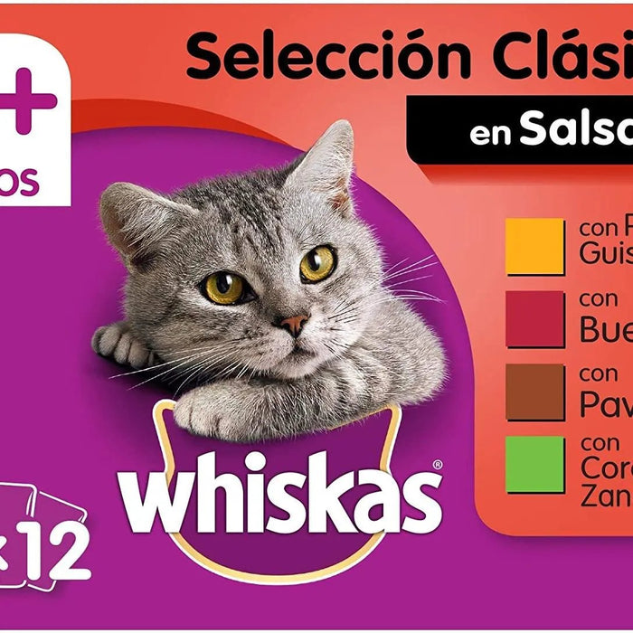 Whiskas Comida Húmida para Gatos Selecção Júnior - Carnes em Gelatina, Multipack - PetDoctors - Loja Online