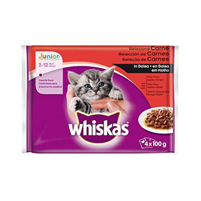 Whiskas Comida Húmida para Gatos Selecção Júnior - Carnes em Gelatina, Multipack - PetDoctors - Loja Online
