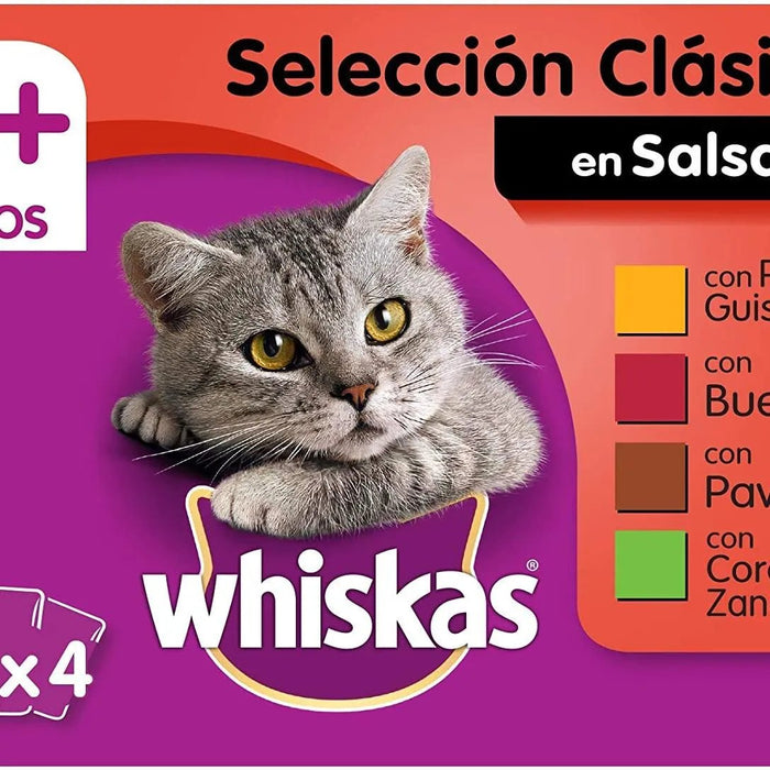 Whiskas Comida Húmida para Gatos Selecção Júnior - Carnes em Gelatina, Multipack - PetDoctors - Loja Online