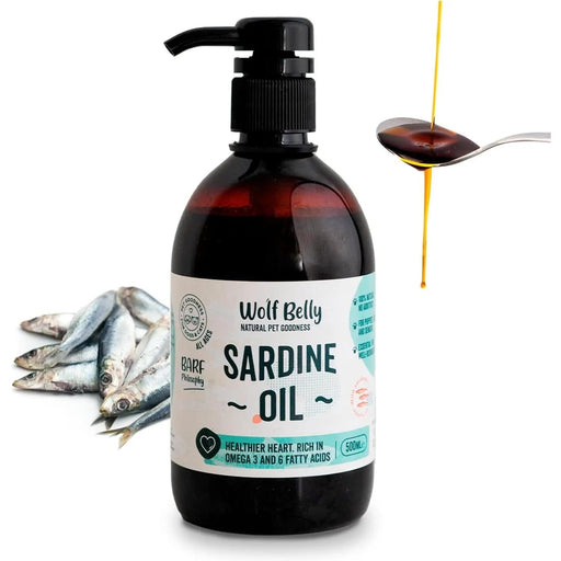 Wolf Belly Cápsulas óleo de peixe para cães e gatos, 100% natural (60 cápsulas) Ômega 3 cães, anti - inflamatório para cães, pele mais saudável e brilhante, óleo de sardinhas para gatos - PetDoctors - Loja Online