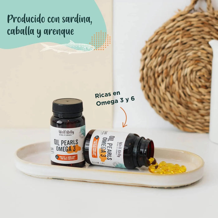 Wolf Belly Cápsulas óleo de peixe para cães e gatos, 100% natural (60 cápsulas) Ômega 3 cães, anti - inflamatório para cães, pele mais saudável e brilhante, óleo de sardinhas para gatos - PetDoctors - Loja Online