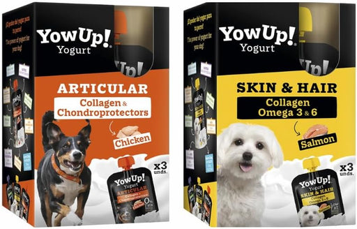 YowUp! Yogurt para cães: Snacks deliciosos naturais e saudáveis para o seu Pet (6 unidades) (3 frango + 3 salmão) - PetDoctors - Loja Online