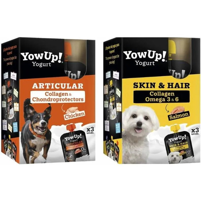 YowUp! Yogurt para cães: Snacks deliciosos naturais e saudáveis para o seu Pet (6 unidades) (3 frango + 3 salmão) - PetDoctors - Loja Online