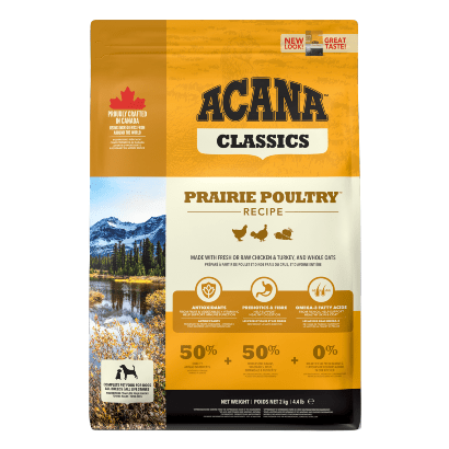 Acana Classics Dog Prairie Poultry | 14,5 kg | 17 kg - PetDoctors - Loja Online