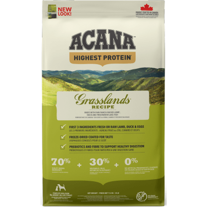 Acana Highest Protein Dog Grasslands | 6 kg | 11 kg - PetDoctors - Loja Online