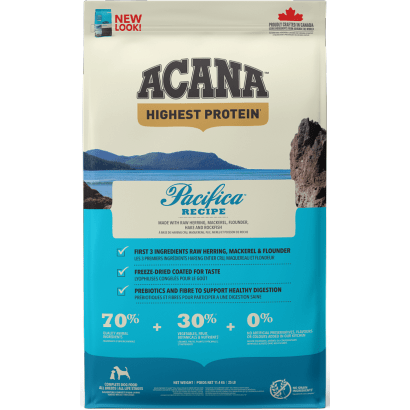 Acana Highest Protein Dog Pacifica | 2 kg | 6 kg | 11,4 kg - PetDoctors - Loja Online