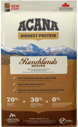 Acana Highest Protein Dog Ranchlands | 2 kg | 6 kg | 11,4 kg - PetDoctors - Loja Online