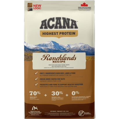 Acana Highest Protein Dog Ranchlands | 2 kg | 6 kg | 11,4 kg - PetDoctors - Loja Online