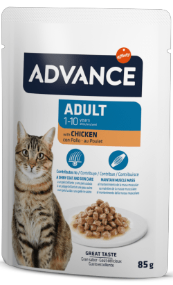 Advance Cat Adult Chicken | Wet (Saqueta) | Caixa 12 Saquetas 85 gramas - PetDoctors - Loja Online