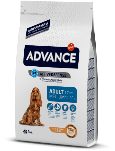 Advance Dog Medium Adult Light Frango com Arroz (Chicken & Rice) - PetDoctors - Loja Online