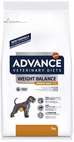 Advance Veterinary Diets Weight Balance Medium Maxi - Alimentação para Cães de Raças Médias e Grandes com Problemas de Excesso de peso - Pack de 3 x 3kg - Total 9kg - PetDoctors - Loja Online