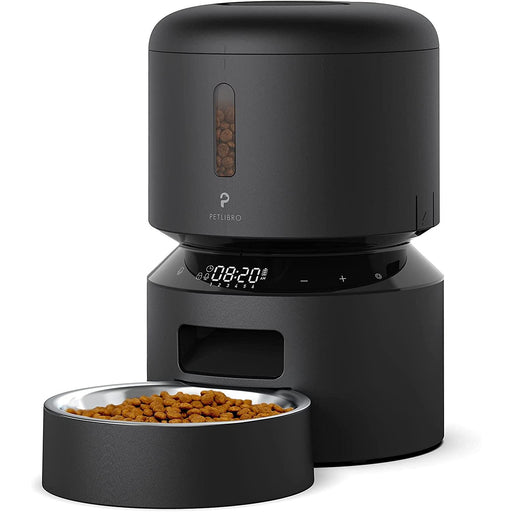 Alimentador Automático 3 L ideal para Gatos, com gravação de voz 10 seg, até 50 porções 6 refeições por dia, com tigela de aço inoxidável e tampa Twist Lock - PetDoctors - Loja Online