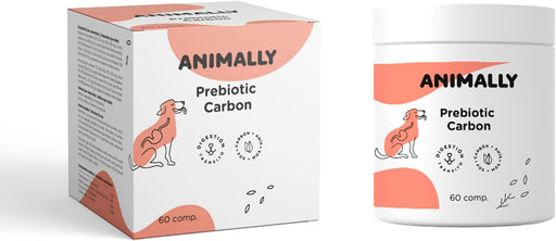 Animally Prébiotico Carvão Ativado - 60 comprimidos - Saúde digestiva - Prebióticos para cães - PetDoctors - Loja Online