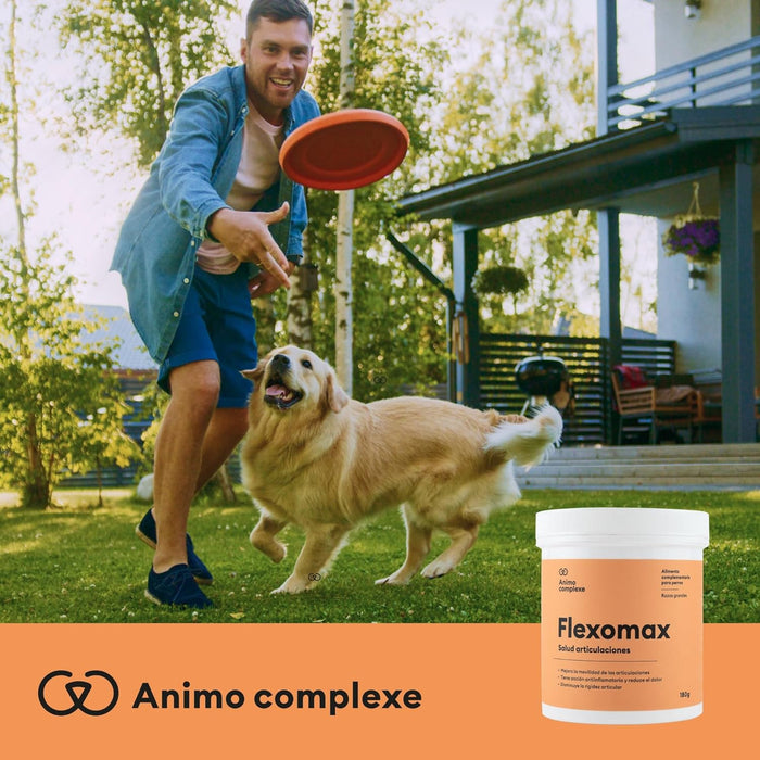 ANIMO-COMPLEXE Condroprotetor para cães, harpagófito para cães, rico em ómega 3, glucosamina, condroitina, açafrão, boswelia, MSM e Vit.E | Melhora a flexibilidade e regeneração da cartilagem - PetDoctors - Loja Online