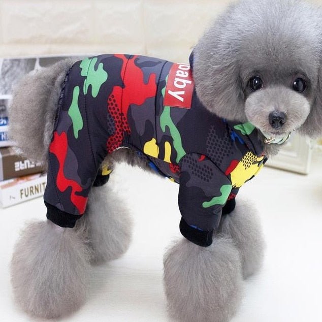 Blusão Colorido, Quente, Impermeável e com Capuz para Cães Pequenos / Médios - PetDoctors - Loja Online