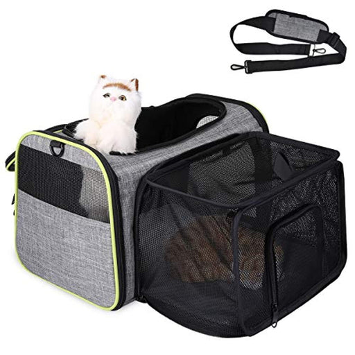 Bolsa de transporte para Cães, Gatos ou Coelhos, dobrável, respirável, com colchão macio, 43 x 28 x 28 cm - PetDoctors - Loja Online