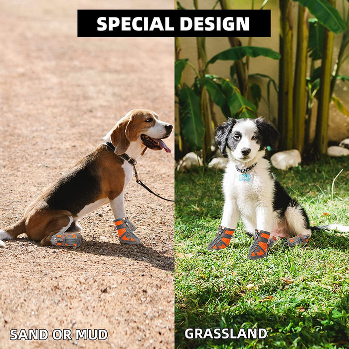 Botas para Cães, Respiráveis, com tiras refletoras, sola macia antiderrapante - PetDoctors - Loja Online