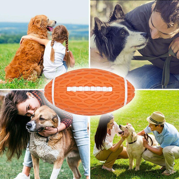 Brinquedo "Bola de Râguebi" Durável e Flutuante para Cães - PetDoctors - Loja Online