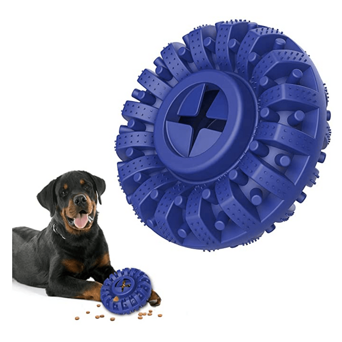 Brinquedo "Pneu" Resistente, Dispensador de Biscoitos, Limpador de dentes para Cães Grandes e Médios - PetDoctors - Loja Online