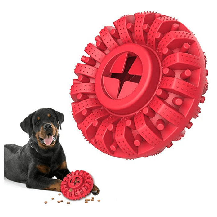 Brinquedo "Pneu" Resistente, Dispensador de Biscoitos, Limpador de dentes para Cães Grandes e Médios - PetDoctors - Loja Online