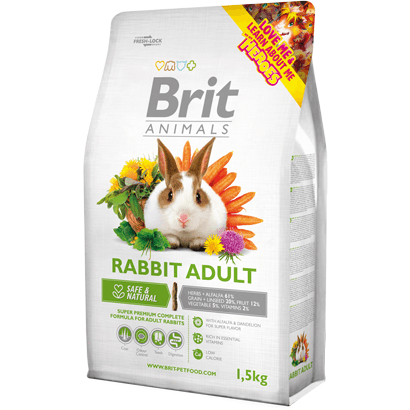 Brit Animals Rabbit Adult - Para Coelhos Adultos - PetDoctors - Loja Online