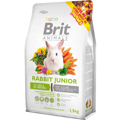Brit Animals Rabbit Junior - 300 gramas - Para Coelhos de 4 a 20 semanas - PetDoctors - Loja Online