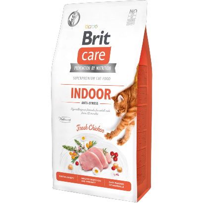 Brit Care Cat Grain-Free Indoor Anti-Stress | Chicken & Peas | Ração anti stress para Gatos - PetDoctors - Loja Online