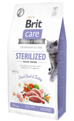 Brit Care Cat Grain Free Sterilized Weight Control | Duck & Turkey | Ração para Gatos Esterilizados com Excesso de Peso - PetDoctors - Loja Online