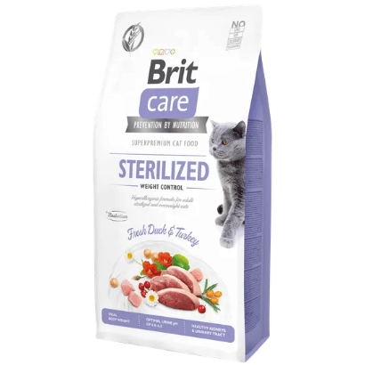Brit Care Cat Grain Free Sterilized Weight Control | Duck & Turkey | Ração para Gatos Esterilizados com Excesso de Peso - PetDoctors - Loja Online