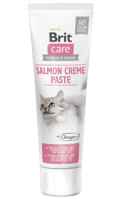 Brit Care Cat Paste Salmon Creme | 100 g - Alimento Complementar para Gatos Adultos - PetDoctors - Loja Online