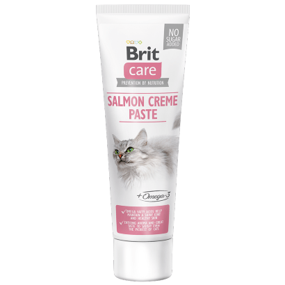 Brit Care Cat Paste Salmon Creme | 100 g - Alimento Complementar para Gatos Adultos - PetDoctors - Loja Online