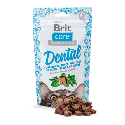 Brit Care Cat Snack Dental | 50 gramas - PetDoctors - Loja Online