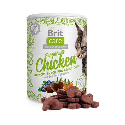 Brit Care Cat Snack Superfruits Chicken | 100 gramas | Snack para Gatos Adultos - PetDoctors - Loja Online