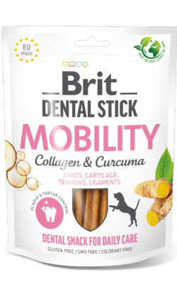 Brit Care Dental Stick Mobility with Collagen & Curcuma | 7 sticks - PetDoctors - Loja Online