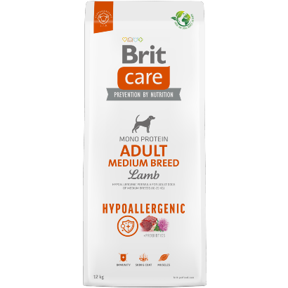 Brit Care Dog Adult Medium Breed Hypoallergenic | Lamb | Cordeiro | 3 Kg e 12 Kg | Para cães adultos de raças médias - PetDoctors - Loja Online