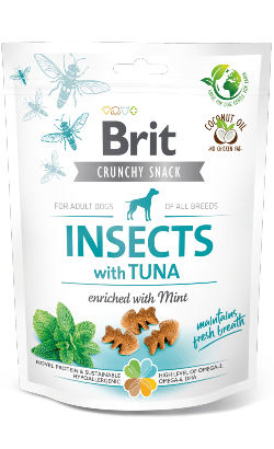 Brit Care Dog Crunchy Cracker Insects with Tuna Enriched with Mint | 200 g - Biscoitos para Cães - PetDoctors - Loja Online
