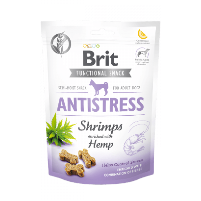 Brit Care Dog Functional Snack Antistress Shrimps | 150 gramas - PetDoctors - Loja Online