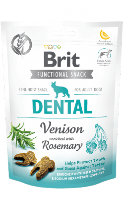 Brit Care Dog Functional Snack Dental Venison | 150 g - Biscoitos para melhorar saúde dental do Cão - PetDoctors - Loja Online