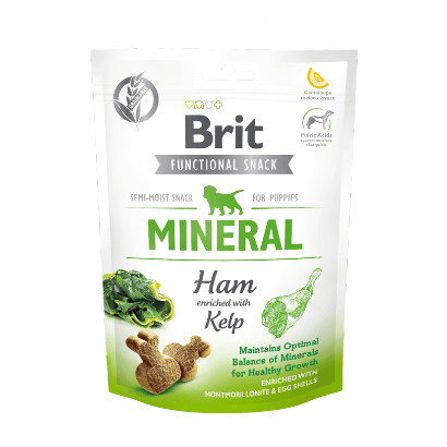 Brit Care Dog Functional Snack Mineral Ham for Puppies | 150 g - Biscoitos para Cachorrinhos - PetDoctors - Loja Online