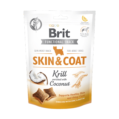 Brit Care Dog Functional Snack Skin&Coat Krill | 150 gramas - PetDoctors - Loja Online