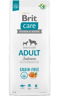 Brit Care Dog Grain-free Adult | Salmon | 12 kg | Para cães adultos de raças pequenas e médias - PetDoctors - Loja Online