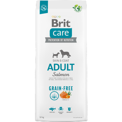 Brit Care Dog Grain-free Adult | Salmon | 12 kg | Para cães adultos de raças pequenas e médias - PetDoctors - Loja Online
