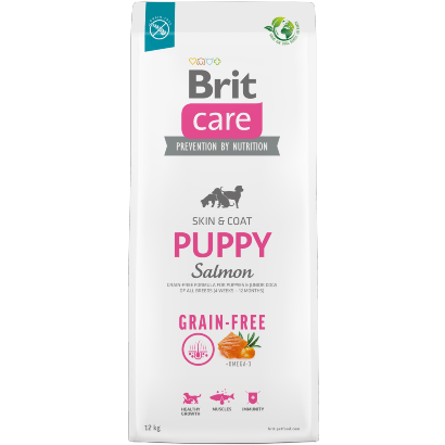 Brit Care Dog Grain-free Puppy | Salmon | 3 Kg | 12 kg | Para cachorros e cães júnior de todas as raças - PetDoctors - Loja Online