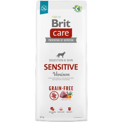 Brit Care Dog Grain-free Sensitive | Venison | 3 kg | 12 kg | Para cães sensíveis e cães com intolerância - PetDoctors - Loja Online