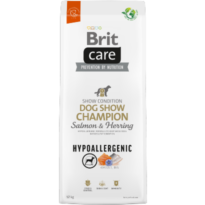 Brit Care Dog Hypoallergenic Dog Show Champion | Salmon & Herring | 12 kg - PetDoctors - Loja Online
