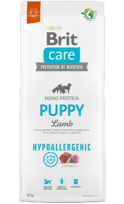 Brit Care Dog Hypoallergenic Puppy | Lamb | 12 kg | Para Cachorros e Cães Júnior de Todas as Raças - PetDoctors - Loja Online